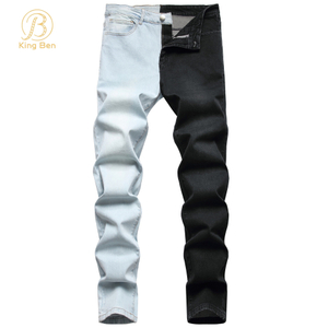 OEM ODM Оптовая продажа Высококачественные мужские джинсы на заказ Джинсовые брюки Разноцветные потертые джинсовые джинсы Производство облегающих джинсов