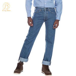 OEM ODM Custom Оптовая продажа Высококачественный хлопок Нестиранные оригинальные необработанные мужские модные джинсовые мужские джинсы с кромкой