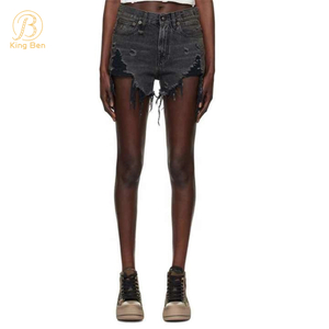 OEM ODM оптовая продажа женских повседневных хлопковых джинсовых шорт со средней посадкой оптом по низкой цене производство OEM
