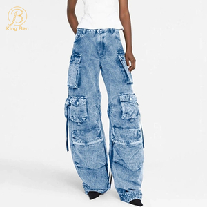 OEM ODM Оптовая продажа сложенных брюк-карго Женские высококачественные тактические женские джинсы с несколькими карманами Брюки-карго Женские мешковатые брюки для женщин