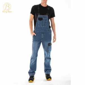Комбинезоны с высокой талией на заказ, длинные брюки, рабочие джинсовые комбинезоны для мужских комбинезонов, джинсовая фабрика